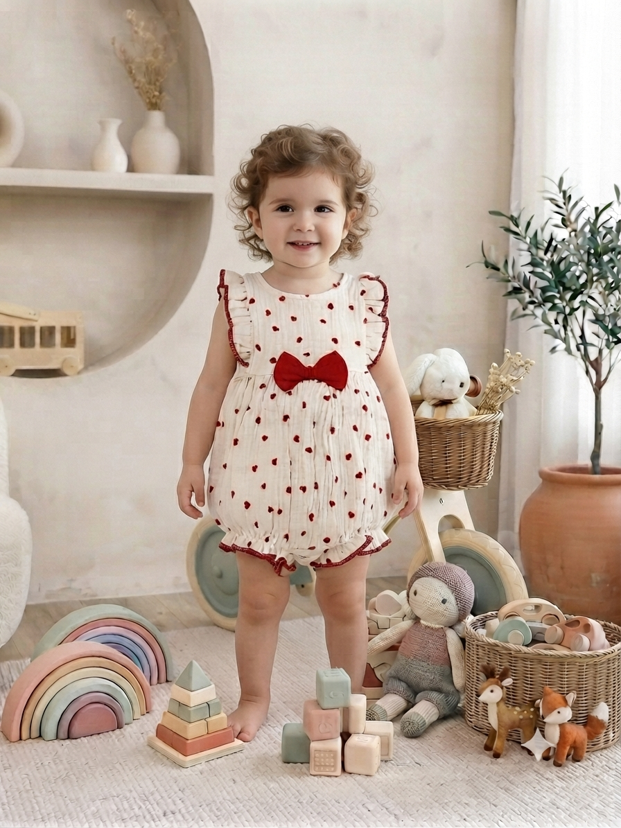 Romper - Red Polka Dot
