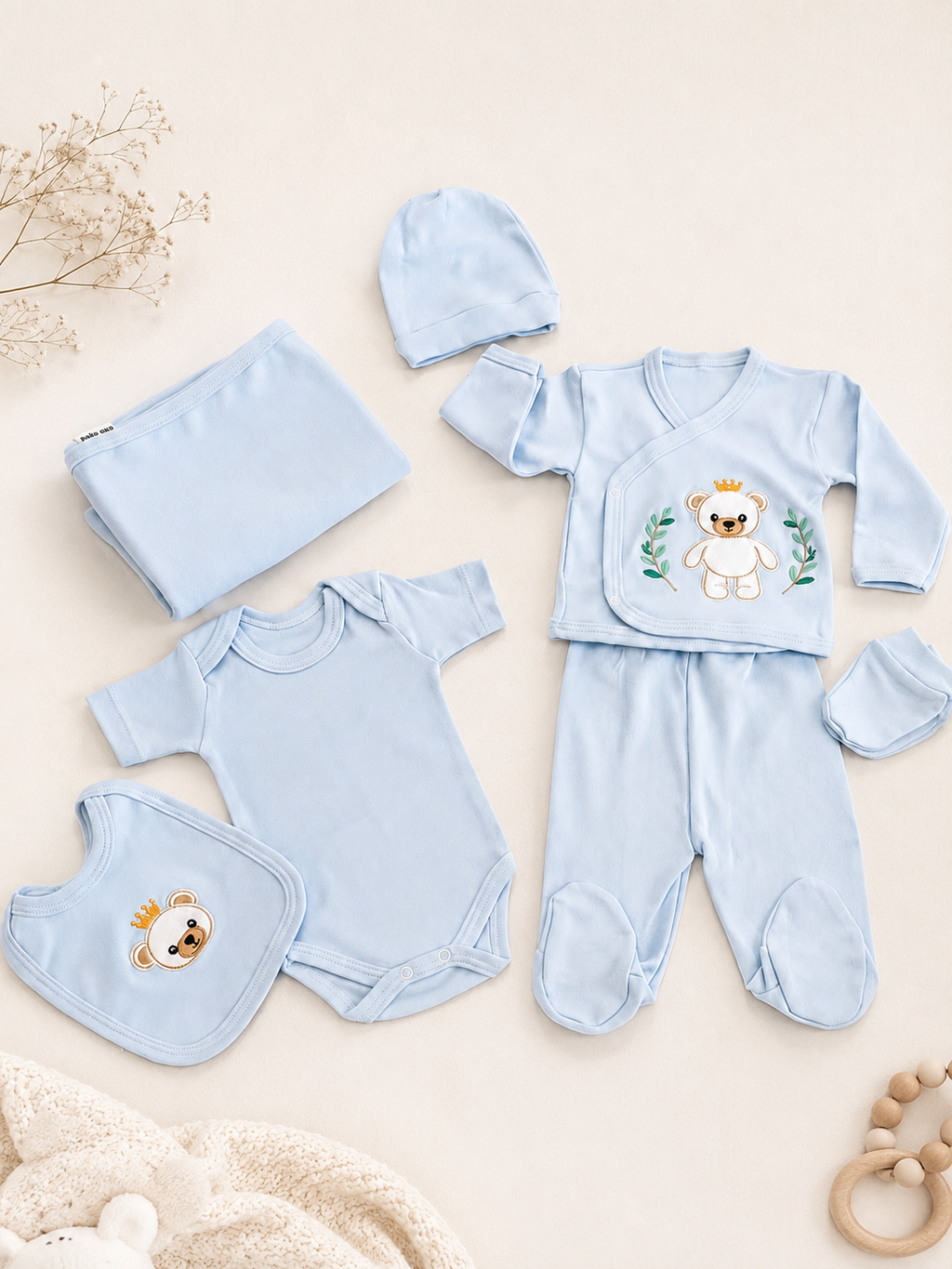 Višedjelni set za novorođenče - Blue Teddy