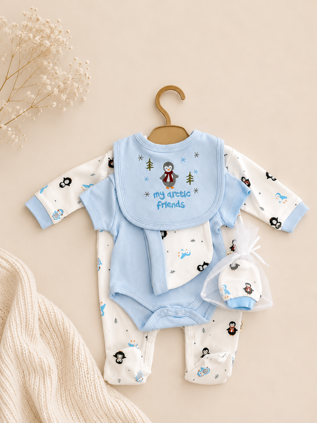 Višedjelni set za bebe - Pingvini