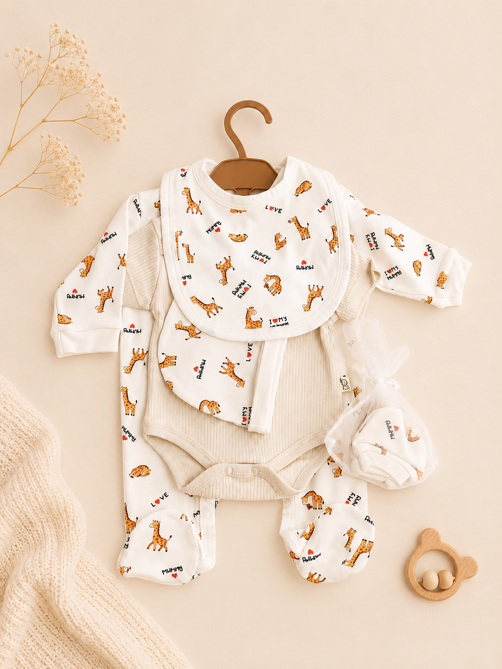 Višedjelni set za bebe - Žirafe