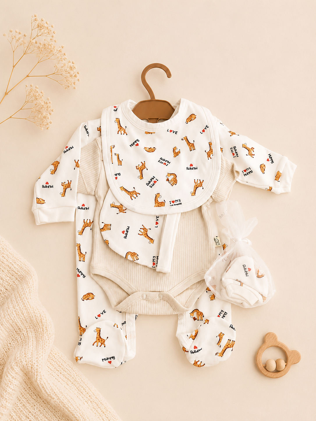 Višedjelni set za bebe - Žirafe