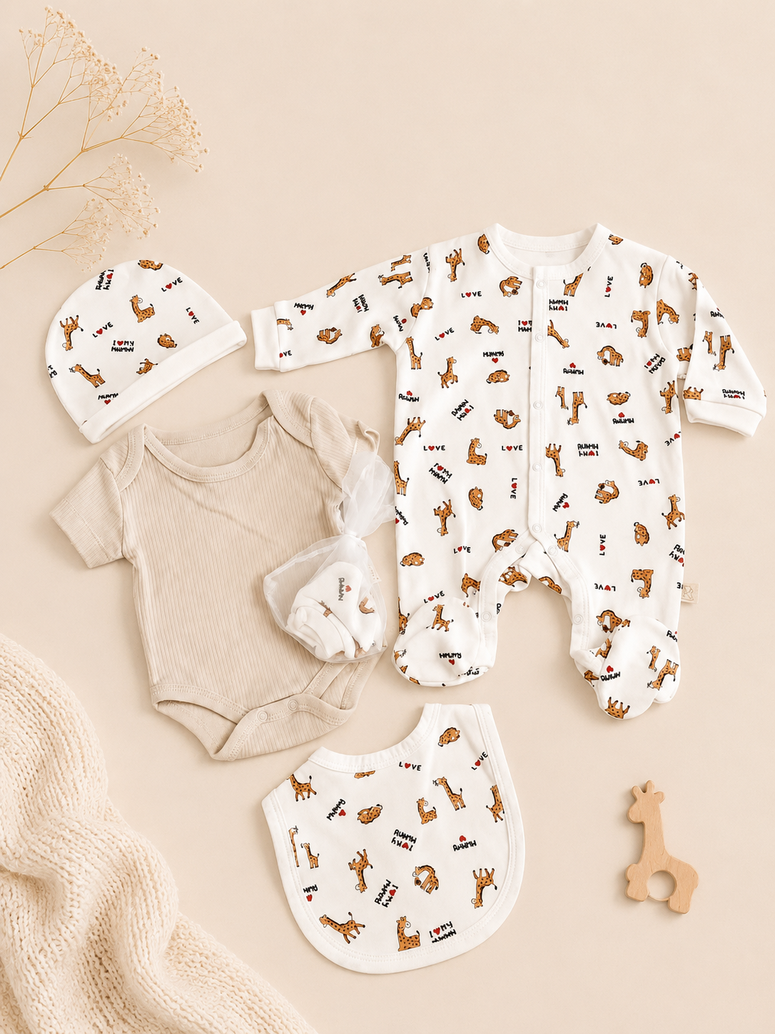 Višedjelni set za bebe - Žirafe