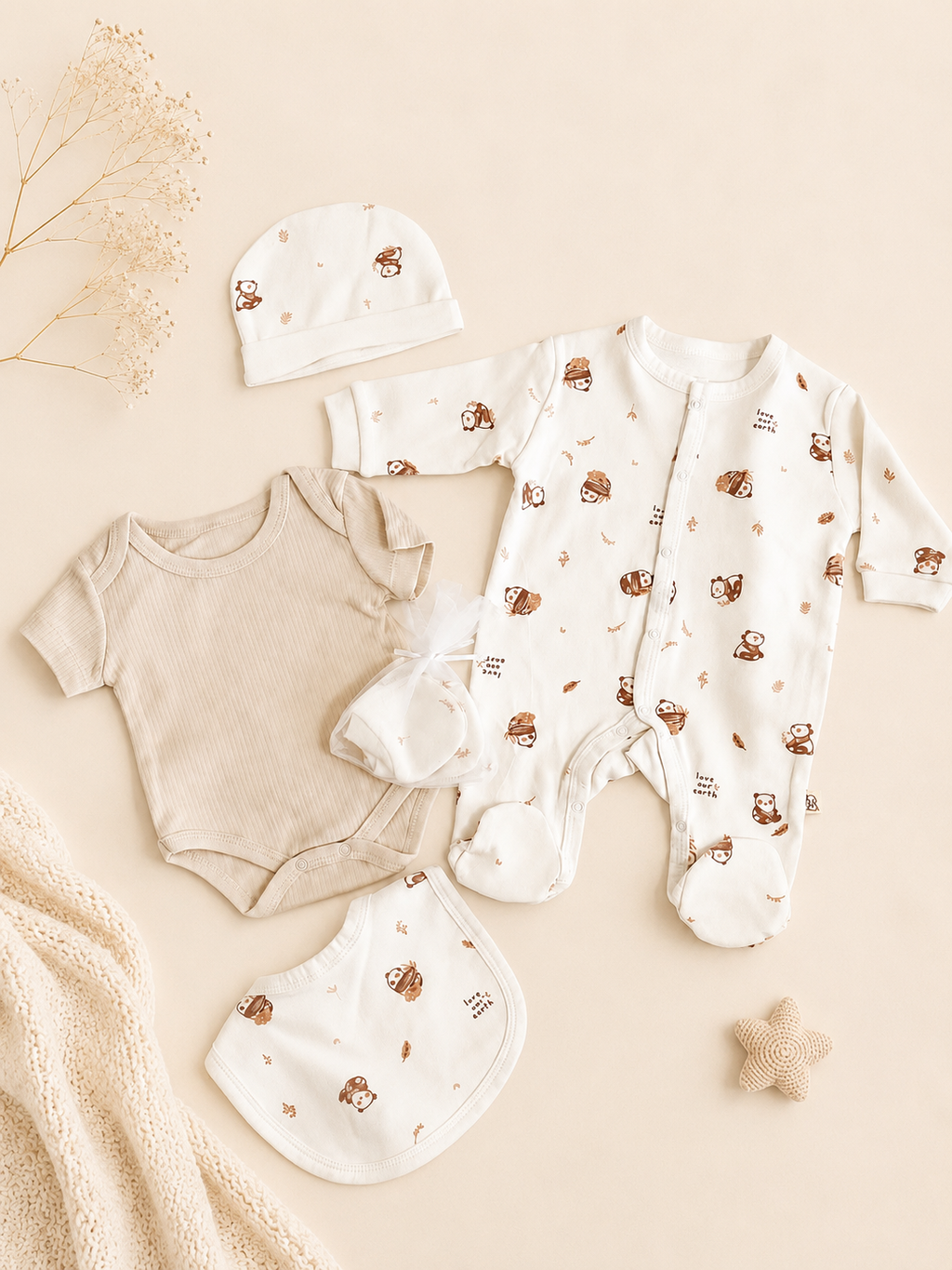 Višedjelni set za bebe - Pandice