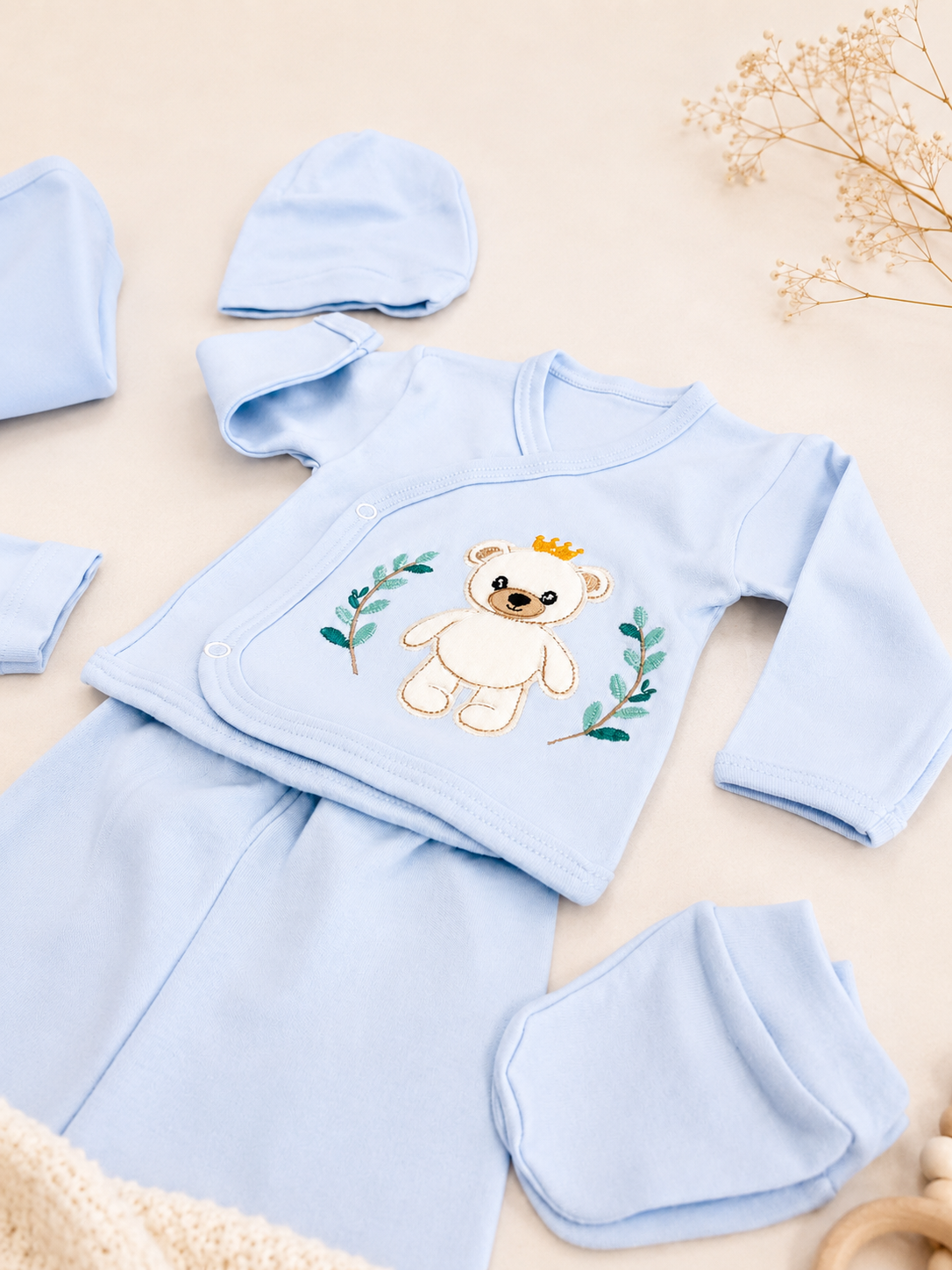Višedjelni set za novorođenče - Blue Teddy