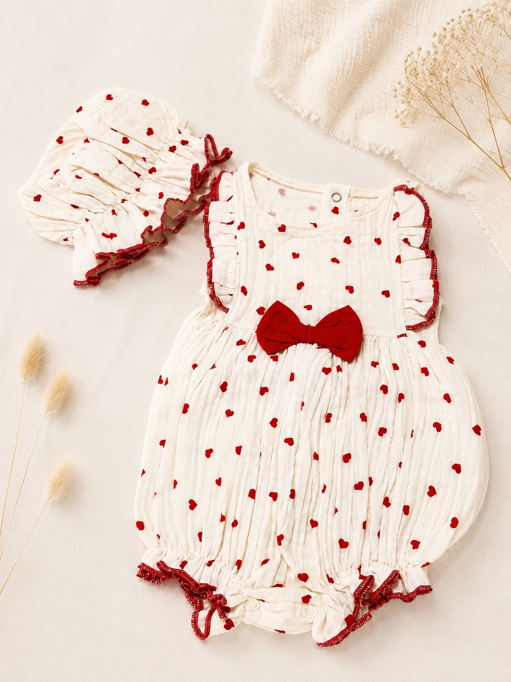 Romper - Red Polka Dot