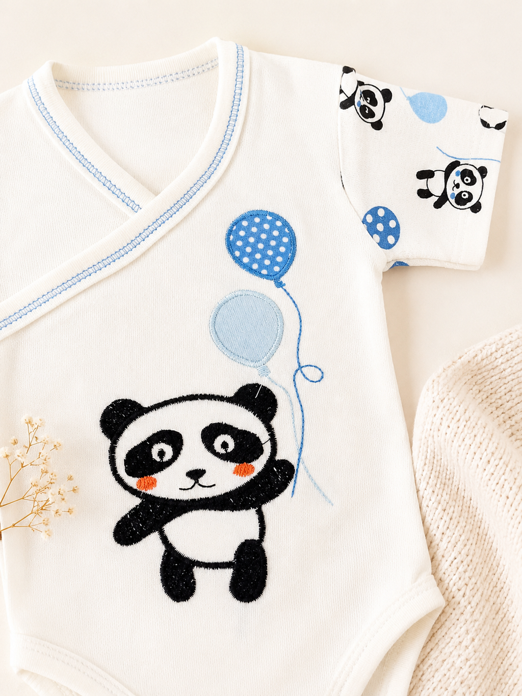 Višedjelni set za novorođenče - Plava panda